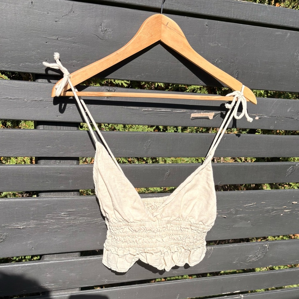 Cotton linen top